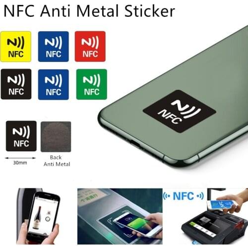 3/6pcs/Lot NFC Stickers NFC 216 Tags Anti Metal RFID adhesive label sticker NFC216 Tag PET Material NFC Phones