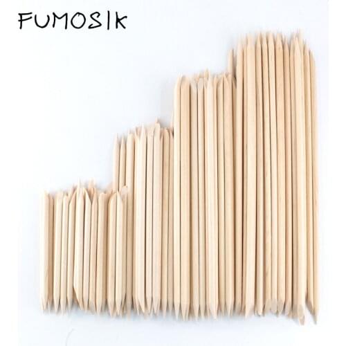 4 different sizes Orange Wood Sticks for Cuticle Pusher Cuticle Remove Tool forks for nails Manicures Tools 10/30/50/100Pcs/Set