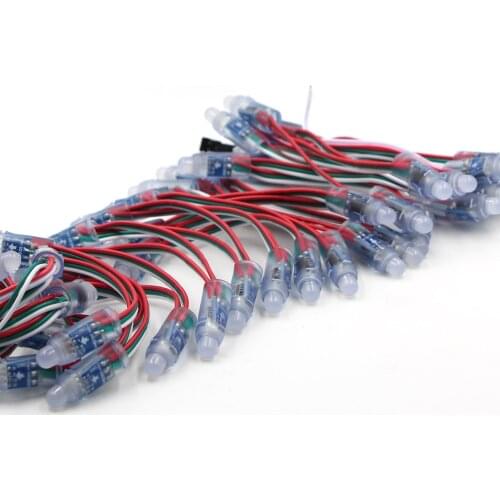 50pcs 12mm WS2811 2811 IC RGB Full Color Pixels digital Addressable 5V 12V LED Module light Waterproof Point Chrismas String