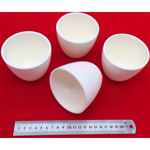 99% pure alumina corundum crucible / Al2O3 ceramic crucible / Sintered crucible dia90x76mm 250ml capacity arc-shaped