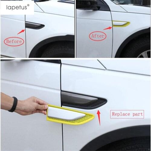 Lapetus Accessories Fit For Land Rover Discovery Sport 2015 - 2019 Auto Body Fender Leaf Decoration Panel Molding Cover Kit Trim