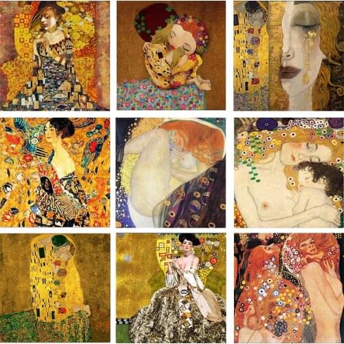 Famous artwork by Gustav KLIMT Diamond Painting Abstract Art Cross Stitch Diamond Embroidery Mosaic Handmade Home Decor Gift