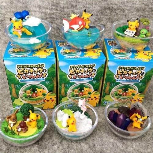 Blind box Action Figure Children Gifts Pokemon Pocket Monsters Pikachu Articuno Eevee Figure Elf Doll Scenes Toys