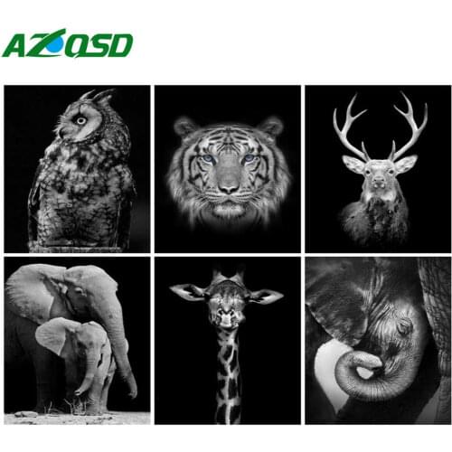 AZQSD Diamond Painting 5d Elephant Cross Stitch Rhinestones Diamond Embroidery Animal Needlework Gift Handicrafts Home Decor