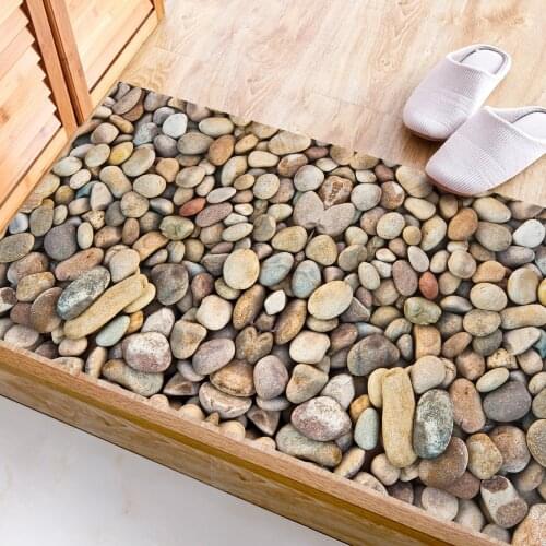 Cobblestone 3D Floor Stickers Waterproof Removable Non-slip Decal Wall Stickers Bathroom Living Room Bedroom Home Decor 60x120cm