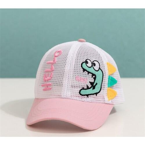 Children Sun Hat Baseball Cap Breathable Net Embroidery Cartoons Boys Girls Letter Embroidered Cute Caps Casquette Enfant