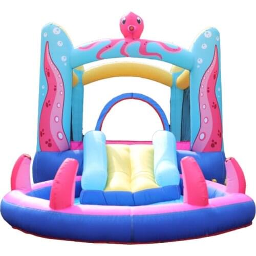 Child Colorful Animal Inflatable Bounce House Bouncy Castle for Kids Indoor Park with Slide Jumping Jump Trampoline
