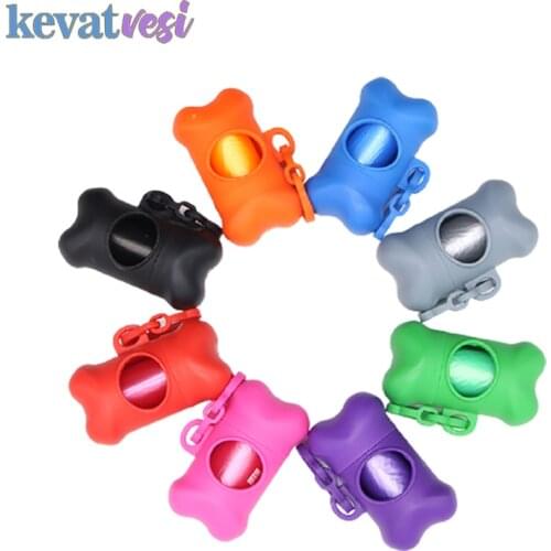 Pet Waste Bag Dispenser for Dogs Pooper Bags Bone Shape Dispenser Carrier Case Puppy Waste Bag Outdoor Pet Cleaning Supplies