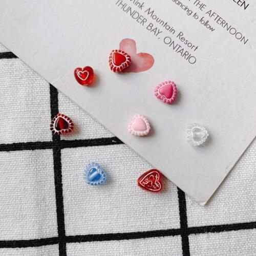 DIY accessories cute mini love straight hole beads bracelet necklace jewelry accessories materials