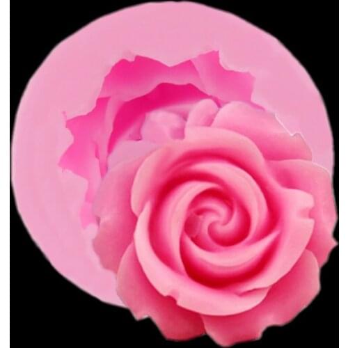 Hot Sale 3D Rose Flower Handmade Soap Silicone Molds Candle Clay Mold Fondant Cake Decorating Tools Chocolate Cake Baking Moulds