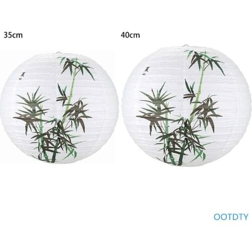 Bamboo Round Paper Lantern Lamp Shade Chinese Oriental Style Light Restaurant Wedding Party Home Decor Gifts