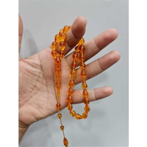 Islamic Tasbih Muslim Rosary Beads 33 Prayer Rosary For Men Bracelet For Men Accessory amber oltu amber stone Handmade Turkey