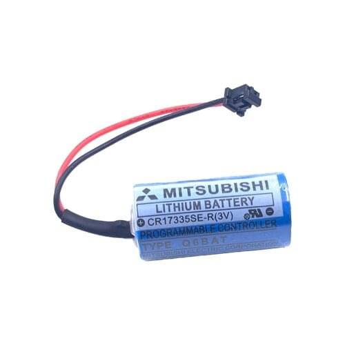 Q6BAT 3V 1800mAh CR17335 ER2/3A PLC Lithium Batteries With Plug For Mitsubishi CR17335SE-R Industrial Battery Long Lasting