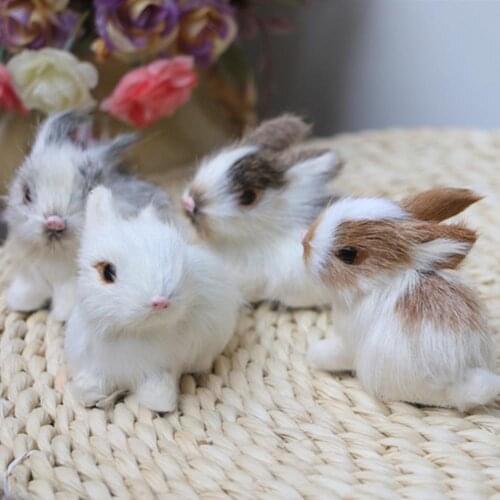 Lovely Simulation Animal Doll Rabbit Plush Sleeping Stuffed Kids Toy Lifelike Animal Pet Toys For Children Home Decor Baby Gifts