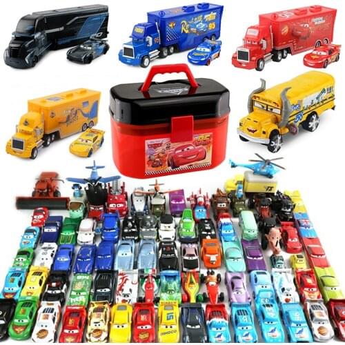 Disney Pixar Cars 2 3 Toys Lightning McQueen Jackson Storm Mack Uncle Truck 1:55 Diecast Model Car Toy Children Birthday Gift