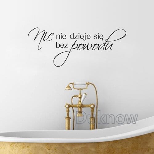 Polski Bathroom Quote Wall Art Decals Naklejka Home Toilet Decor , Polska Bathroom Vinyl Mural Wall Sticker Toilet Dekoracja
