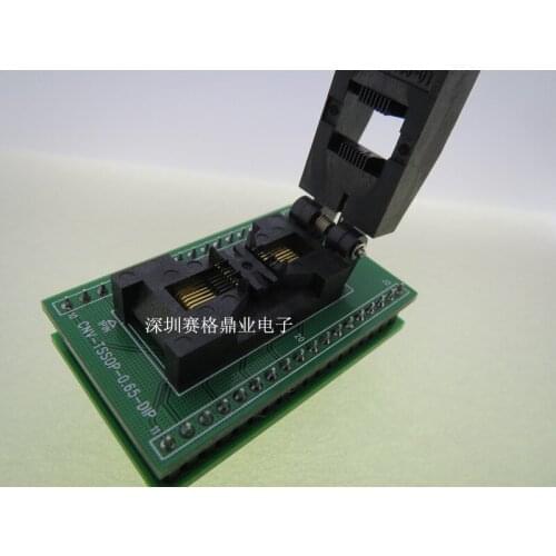 Clamshell 100%New&Original CNY-TSSOP-0.65-DIP 0.65MM TSSOP16 TSSOP20 IC Burning seat Adapter testing seat Test Socket test bench