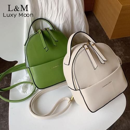 Solid Schoolbag Womens Backpacks 2020 Luxury Brand Designer Small Female Rucksack Back Shoulder Bag Mochila Girls Bags X31H