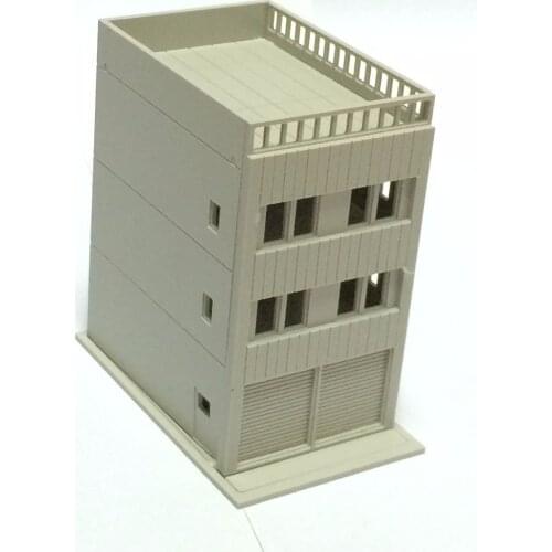 Outland Models Modern 3-Story House w Garage Unpainted N Scale 1:160 Railway