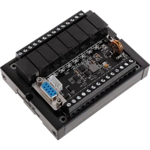 PLC FX1N-20MR & Rail Type Housing & PLC Display Relay Module Delay Module 10-28V