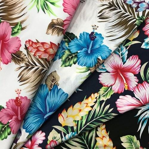 Poplin fabric 100%Cotton printed fabric clothing shirt skirt cloth Floral Digital printing DIY Handmade sewing Cotton quilting