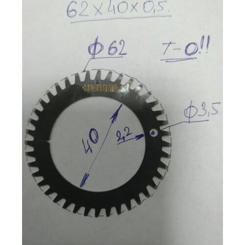 Folding machine blade Perforating 62.4*40*0.5mm