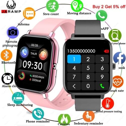 JARAMP Men Smart Watch Heart Rate Blood Pressure IP68 Waterproof Sports Fitness Watch Luxury Smart Watch Women for IOS Android