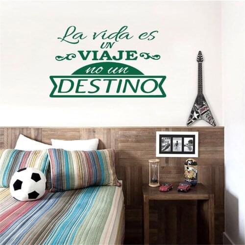 Wedding Wall Sticker Spanish Quotes Wall Decals For Beauty Salon Office Bedroom Restaurant Kitchen Decor Vinyl ru4082