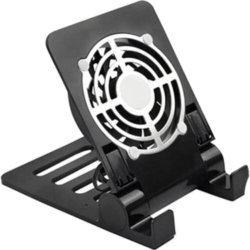 USB Desk Phone Fan Quiet Cooling Pad Radiator with Foldable Stand Holder For iPhone iPad Tablets Laptops