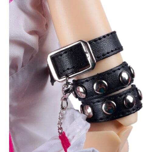 [wamami] 16# Black Synthetic PU Leather Neck/Wrist Strap/Belt 1/4 MSD 1/3 SD DZ AOD BJD Dollfie