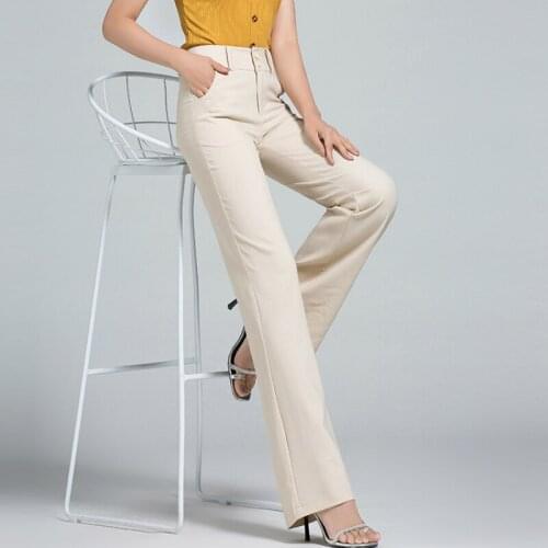 2020 new summer brand office lady plus size female women ladies girls high waist straight pants clothing