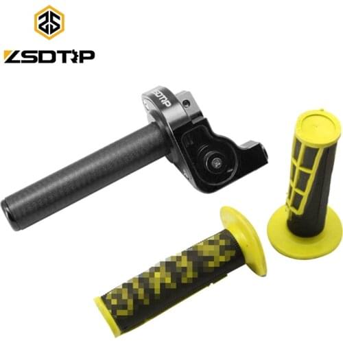 ZSDTRP 7/8 " Universal CNC Aluminum Accelerator Throttle Twist Grips Handlebars with Handle Grip set