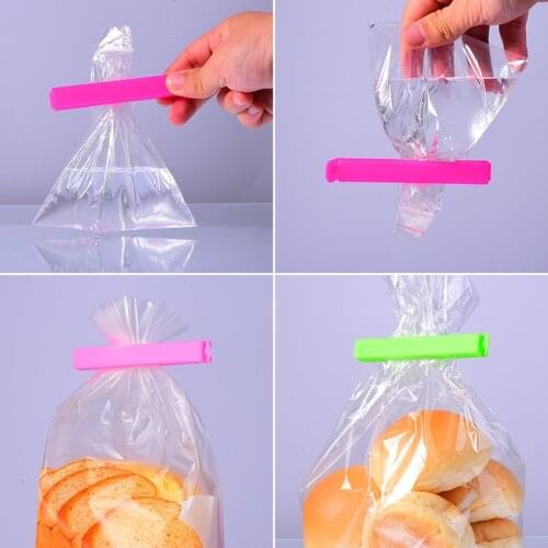 1/5/10pcs Portable Food Grade Vacuum Sealing Clamp Plastic Mini Bag Clips Food Storage Bag Sealer Kitchen Tool Random Color