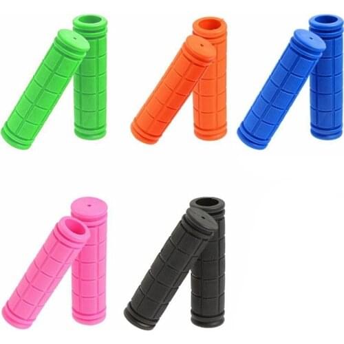 1Pair Rubber Bike Handlebar Grip Cover Soft Bicycle Handlebar Grips Bike Casing Sheath Handles Anti-skid Bar Grips Cycling Parts