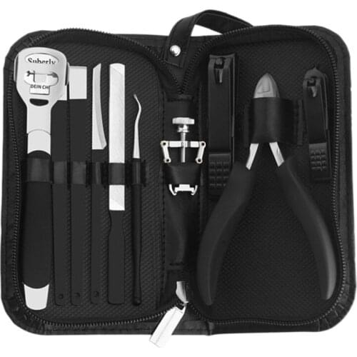 10PCS Pedicure Tool Nail Care Kit Ingrown Toenail Removal Correction Clippers Toe Nail File Lifter Ingrown Tools Kit