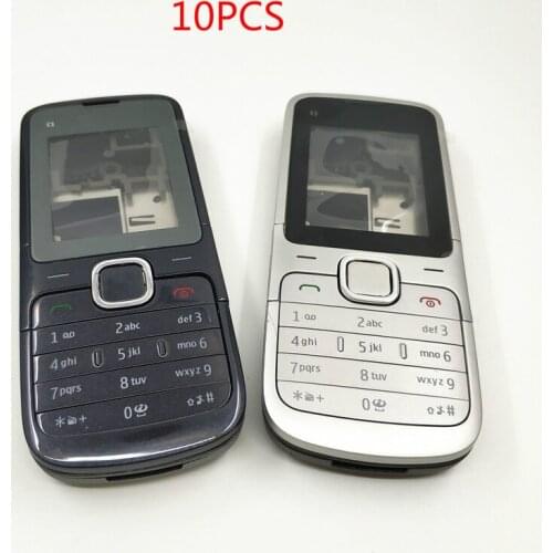 10Pcs/lot New Full Housing Case Cover For Nokia C1-01 Battery Cover Housing case With English Keyboard