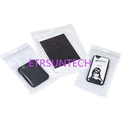 Clear White Pearl Plastic Poly Bags OPP Packing Zipper Lock Package Accessories PVC Retail Boxes Hand Hole for USB iPhone