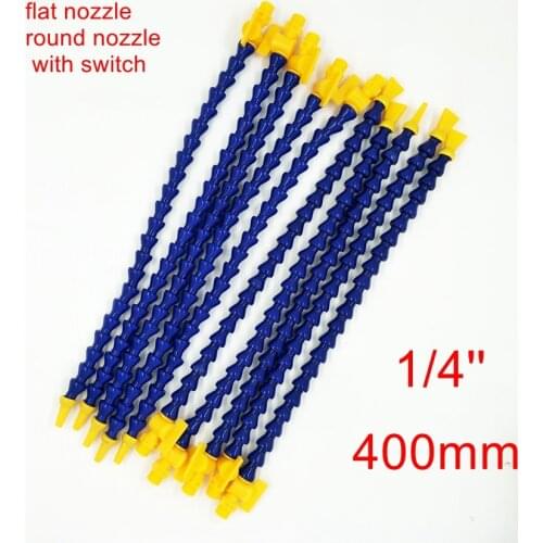 5pcs/lot G1/4-400mm Flexible Plastic Water Oil Coolant Pipe Hose Coolant Oil Plastic Pipe With Switch