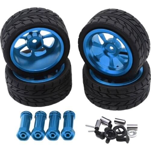 65mm Alloy Wheel Tire Tyre with Lengthened 12mm Combiner for Wltoys 144001 A959 A949 A969 A959B RC Car Parts