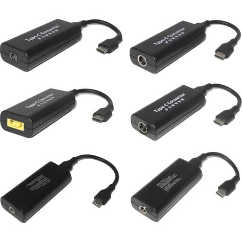 DC Charger Adapter Converter Power Adapter For Lenovo Hp Asus, Dimensions 7.4x5.0, 7.9x5.5mm, Female To USB Type C Male Adapter