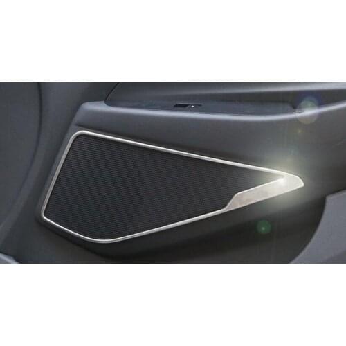 Car Stainless Steel door speakers decorative frame Cover interior conversion audio decorative for Hyundai Tucson 2015 2016