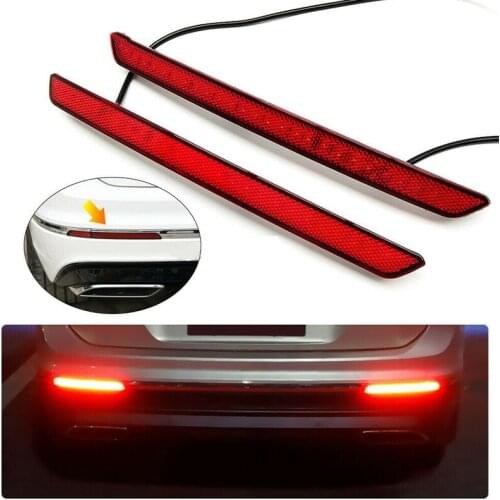 Car LED Tail Rear Bumper Dynamic Turn Signal Light Reflector Fog Braking Light for Tiguan 2 II MK2 AD/BW 2017 - 2020