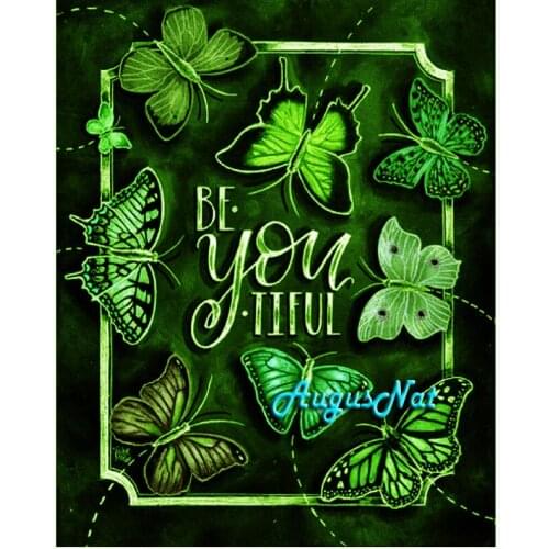 Butterfly 5d diy diamond painting letters wall art picture 5d diamond dotz diamond mosiac stickers needle artwork resin crafts