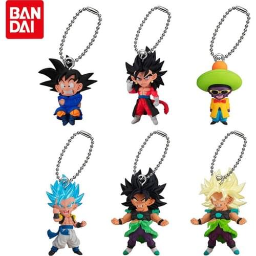 Bandai Genuine Gashapon Dragon Ball Super Z UDM 43 Son Goku Kakarotto BURST Pendant Dolls Keychains Model Toys
