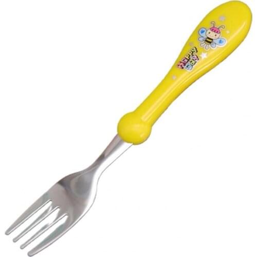 Kid Spoon Cartoon Print Smooth Edge Heat-resistant Food Grade Material Children Feeding Kitchen Utensil for Home