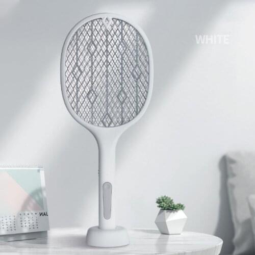 Electric Mosquito Flies Swatter Killer Fly Zapper Racket With UV Lamp Rechargeable Mosquito Trap Racket Anti Insect Bug Zapper
