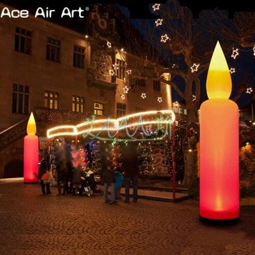 Giant Lighting Inflatable Red Candle,Inflatable led Decoration for Christmas and other festivals
