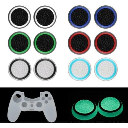 4PCS/10PCS Controller Thumb Stick Grip Joystick Cap Cover Analog For PS3 PS4 XBOX ONE Luminous Games Joysticks Accessories