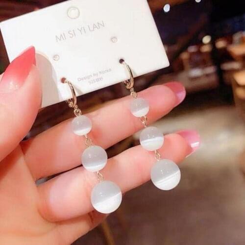Korean Earrings Fashion Jewelry Statement Earrings Imitation Pearl Earrings Long Earrings For Women Oorbellen Wholesale