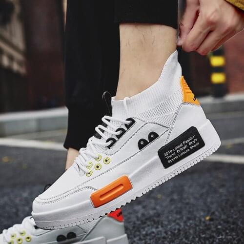 Slip spring sapatilhas causal breathable casuales on Sneakers man lightweight fashion masculino white sapato zapatos solid para